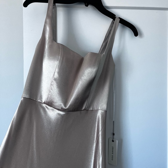 Jenny Yoo Ariana Bridesmaid Elegant Satin Evening Gown - Picture 8 of 10